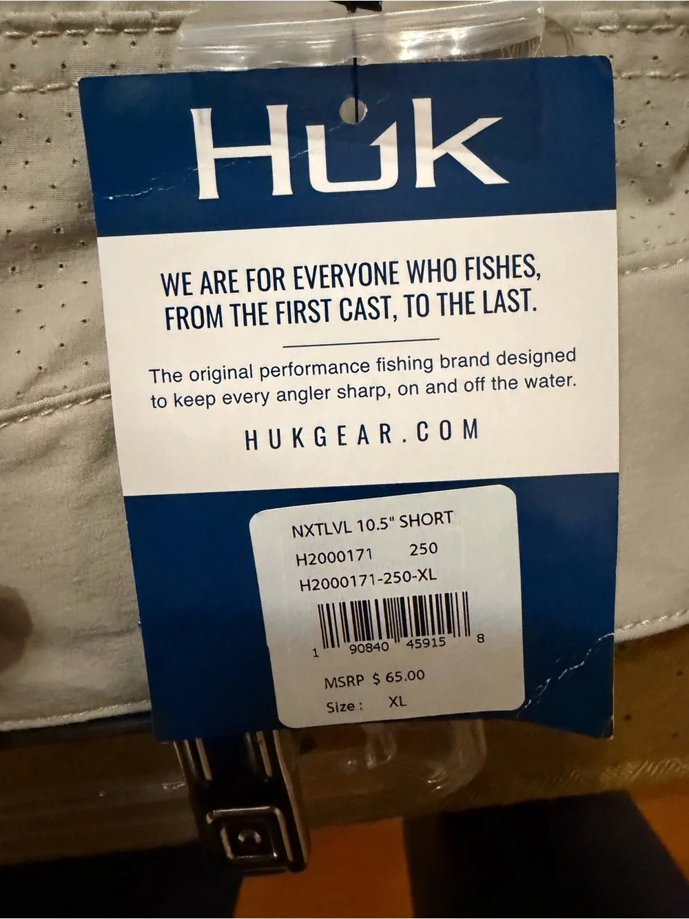 HUK Fishing Men's Performance Fishing Khaki Shorts Size XL New with Tags
